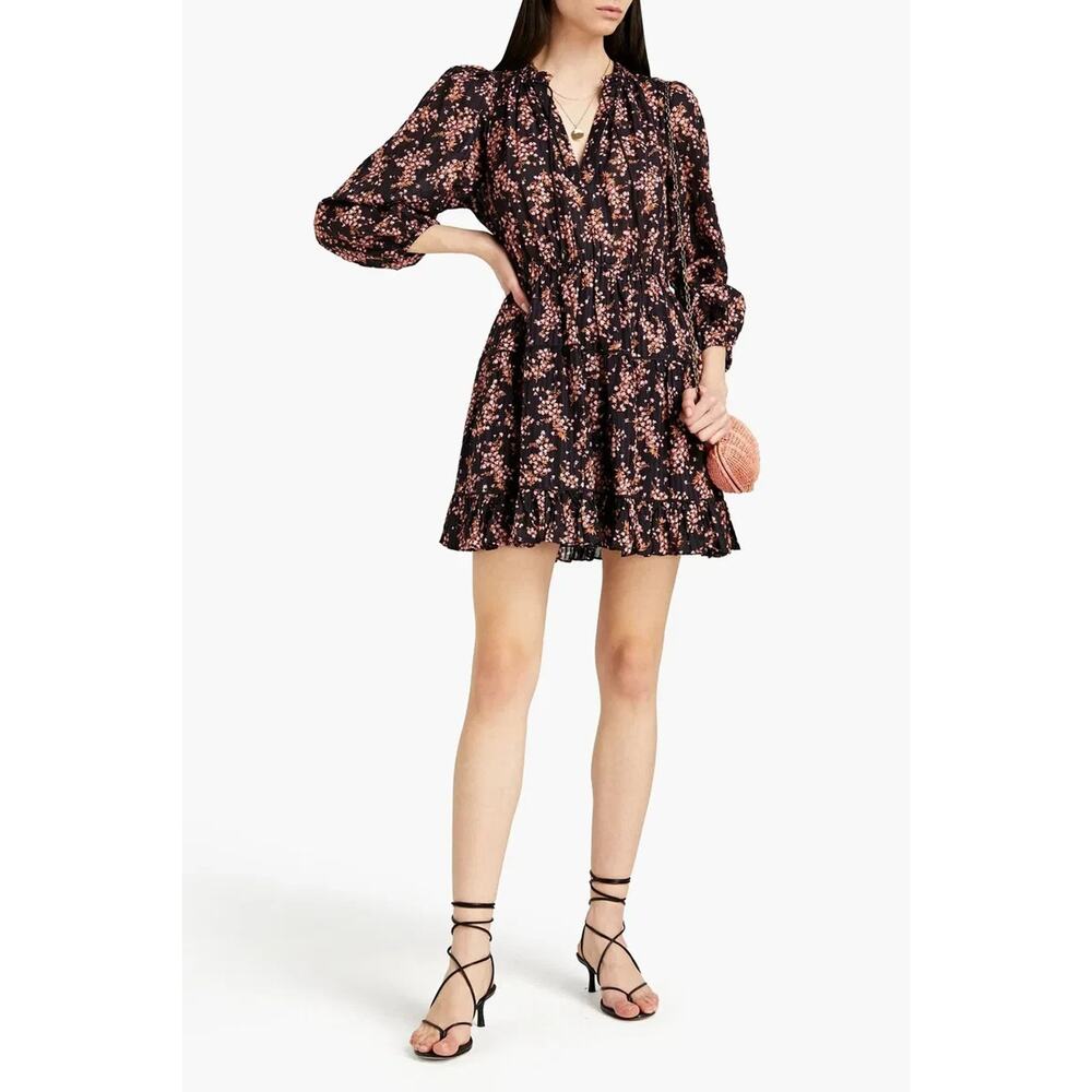 Ulla Johnson Brienne Floral Print Cotton Silk Dress Size 0